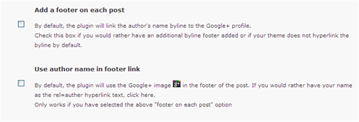 Footer Options
